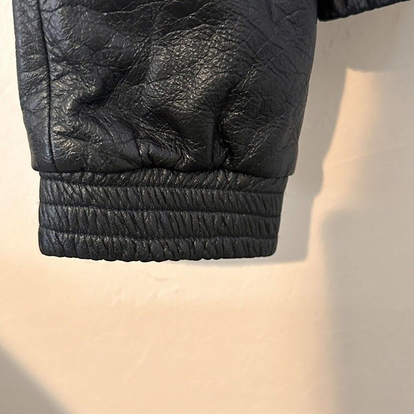 Alice + Olivia Women size Small Cow Leather Moto Zip Jacket - Picture 8 of 8